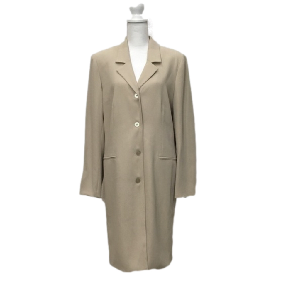 Talbots Long Blazer Beige Coat